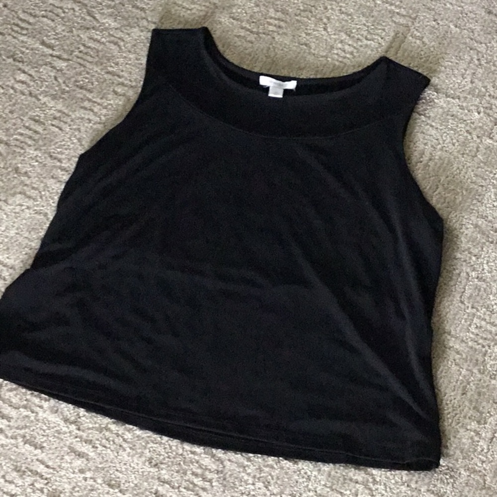 Dress Barn XL very Stretchy & soft dressy blk top
